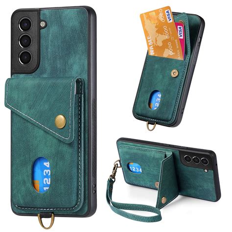 Nalacover For Samsung S21 Slim Case Wallet With Credit Card Holder Back Flip Premium Leather