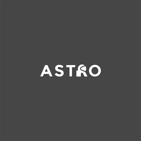 The Word Astro Is Written In White On A Dark Gray Background With An