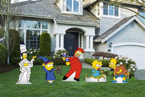 Hand Painted the Simpsons Halloween Set of 5 Yard Art/ Christmas Yard ...