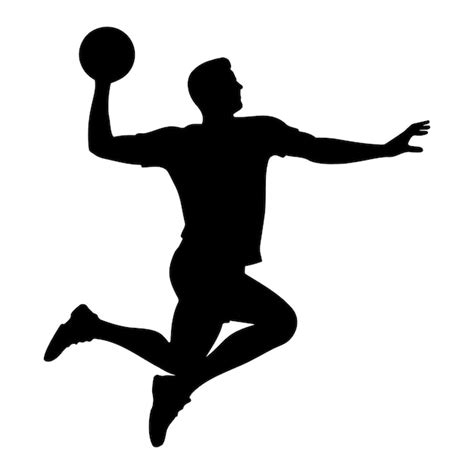 Ilustraci N Vectorial De La Silueta De Un Jugador De Balonmano Vector