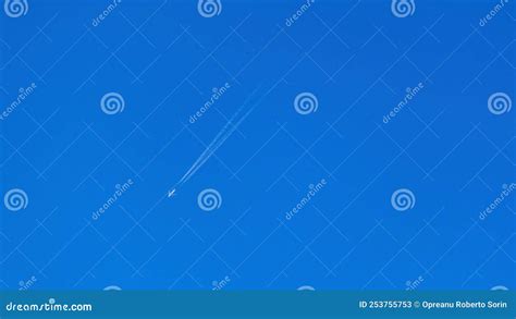 Airplane In The Blue Sky Stock Image Image Of Private 253755753