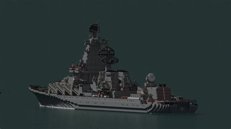 Russian Navy Slava Class Cruiser Moskva Minecraft Map