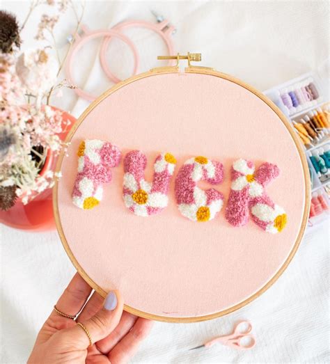 Fluffy Fuck Embroidery Kit With Instruction Video Tutorials
