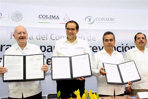 Conadic Y Gobierno De Colima Firmaron Convenio De Colaboraci N Para