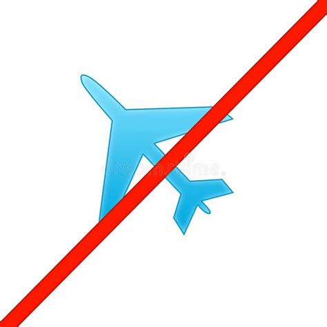 No Flying No Plane Icon Great For Any Use Vector Eps Stock