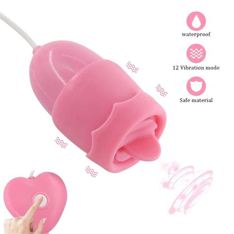 Clitoris Stimulator Tongue Oral Licking Dildos USB Power 12 Speeds Sex