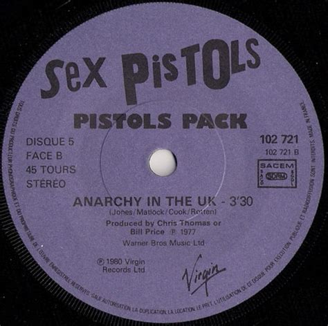 God Save The Sex Pistols Sex Pack France Disc Five I M Not Your Stepping Stone Anarchy In