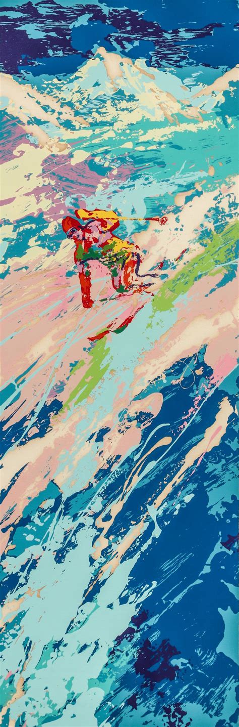 At Auction Leroy Neimann LeRoy Neiman Downhill Skier Signed Serigraph