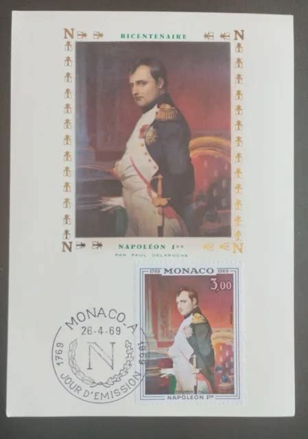 CARTE PREMIER JOUR MONACO TIMBRE POSTE AERIENNE N 94 NAPOLÉON Ier 1969