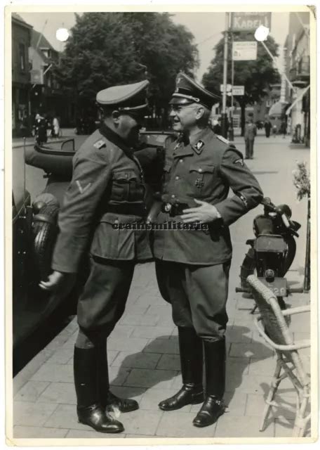 ORIG RIESEN FOTO General Hans Jüttner mit Offizier in AMSTERDAM