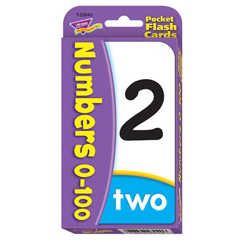 Numbers 0 100 Pocket Flash Cards The School Box Inc