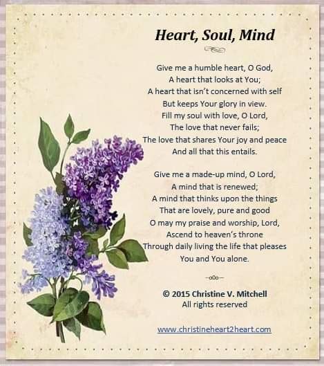 Heart Soul Mind Christine S Poetry Reflections