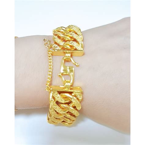 Emas Korea Gred A Rantai Tangan Lipan Pasir Bracelet Gold Plated K