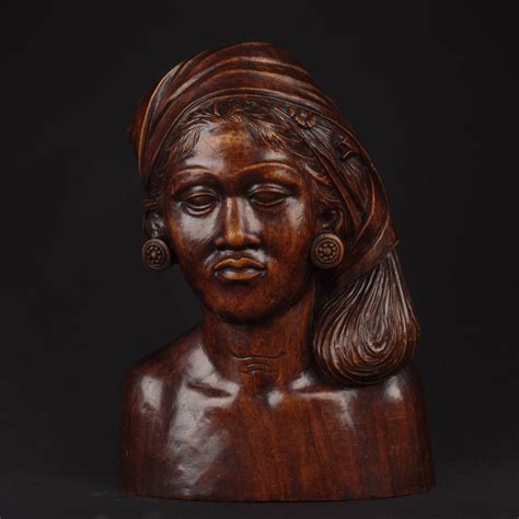 Women Bust Statue 37cm Wood Bali Indonesia Catawiki