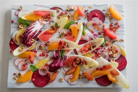 Endive Salad With Beets Radishes Citrus And Toasted Cinnamon Hazelnuts Recipe Salad With