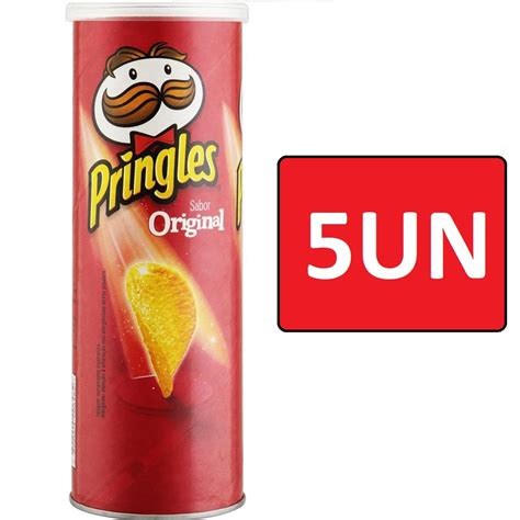 Kit 5 un Salgadinho de Batata Pringles Original 120 g em Promoção