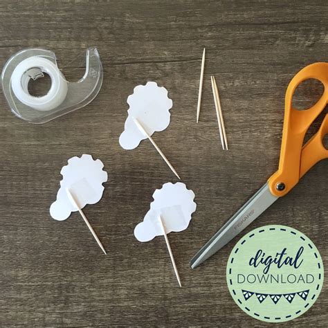 Printable Sunburst Cupcake Toppers Rainbow Party Theme Etsy