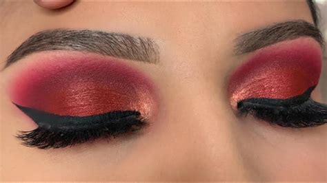 Morphe 35H Palette Tutorial Red Smokey Eye YouTube