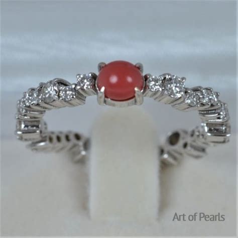 Conche Perle Naturelle Bague Eternity OG18K Diamants ArtOfPearls