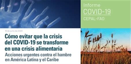 El Covid Pone En Riesgo La Alimentaci N De Am Rica Latina Y El Caribe Cepal Y Fao Gaceta