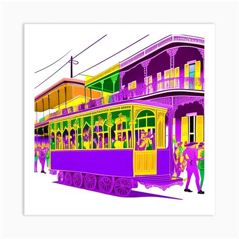 New Orleans Streetcar Art Print by MdsArts - Fy