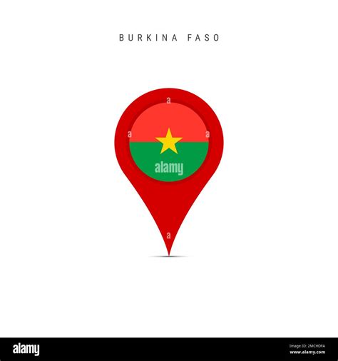 Teardrop Map Marker With Flag Of Burkina Faso Upper Volta Flag