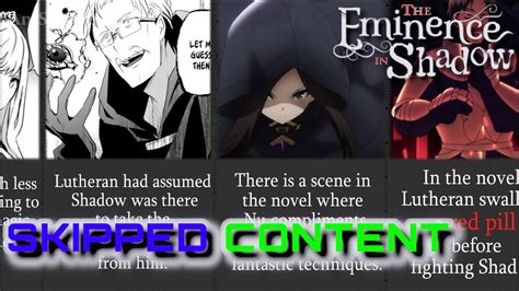 The Eminence In Shadow Episode 9 Skipped Content Youtube