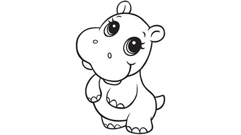 Baby Hippo Coloring Coloring Pages