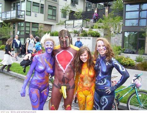 Naked Bike Parade In Seattle