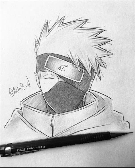 Kakashi Sketch Naruto Zeichnen Anime Zeichnen Zeichnung