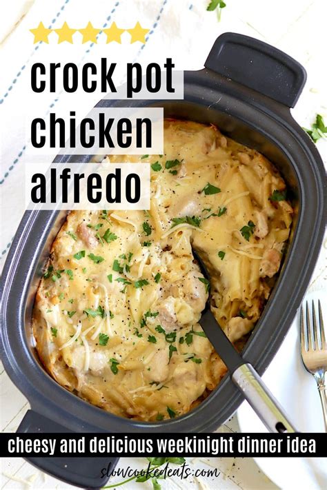 Easy Crock Pot Shrimp Alfredo Tortellini Slow Cooked Eats