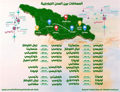 خريطة جورجيا السياحية خاص من عالم الفخامة المسافرون العرب السياحة