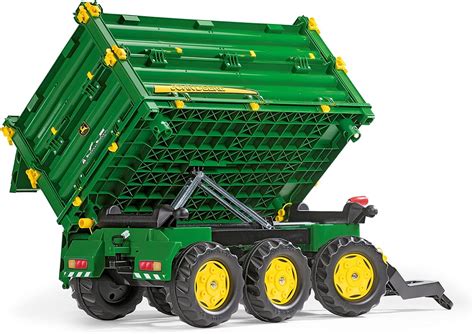 Remorque De Tracteur Pour Enfant John Deere Rollymulti Triple Essieux