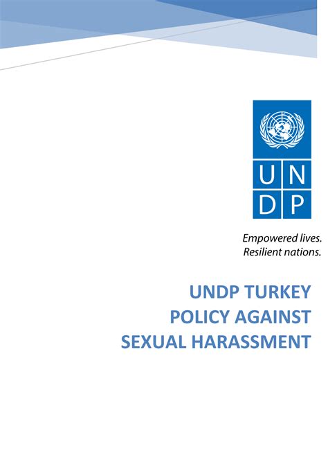 Undp Turkey Policy Against Sexual Harassment United Nations