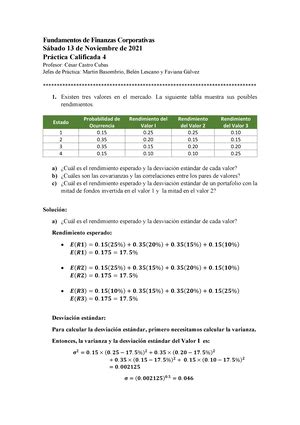 Práctica 2 Practica 2 2021 II Fundamentos de Finanzas