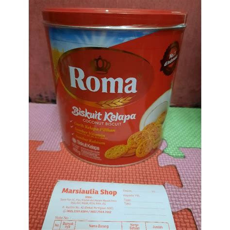 Jual Biskuit Roma Kelapa Kaleng 450gr Shopee Indonesia