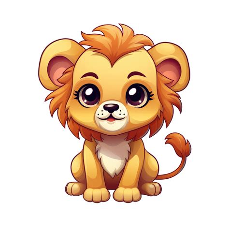 Ai Generated Cute Chibi Lion Cartoon Lion Character 36627761 Png