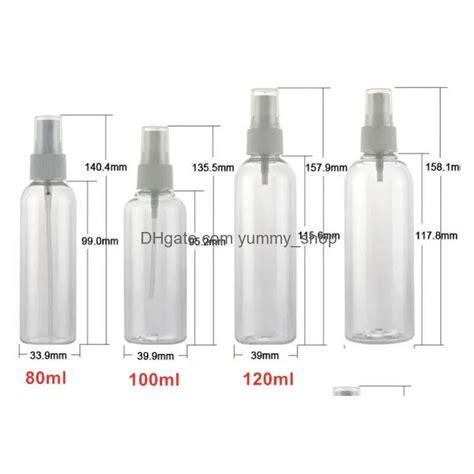 Wholesale 50ml Transparent Plastic Spray Bottles Mini Refillable