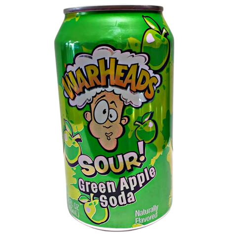 Warheads Sour Green Apple Soda 355ml Au Royaume Des Titans