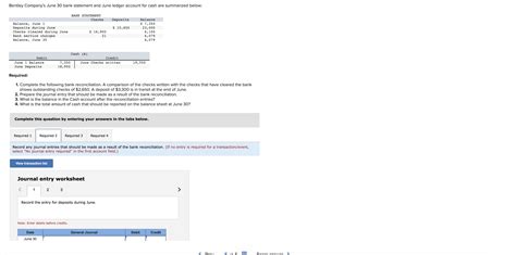 Solved Bentley Company S June 30 Bank Statement SolutionInn