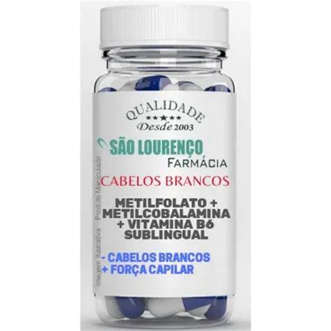 Metilfolato Vit B12 Vit B6 Cabelo Branco 90 Caps Submarino