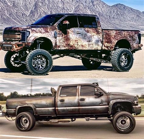 Camo Chevy Silverado Jacked Up