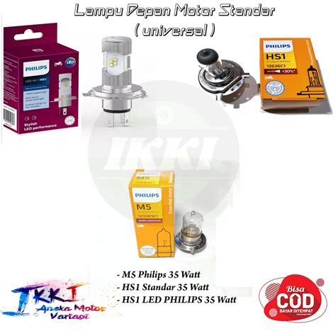 Jual Lampu Depan Motor Merek Philips Tipe Standar Motor M Hs Hs Led