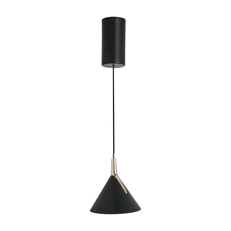 Pendente Led Metal Preto Dourado 8w 3000k Yamamura MadeiraMadeira