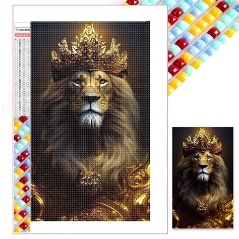 5d Diy Full Square Drill Diamond Painting Lion King