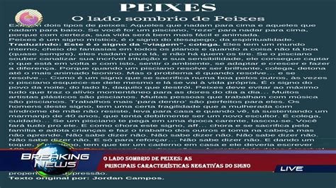 O Lado Sombrio De Peixes As Principais Caracter Sticas Negativas Do