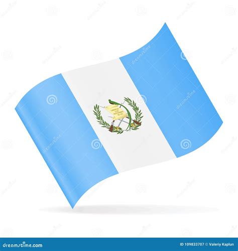 Icono Que Agita Del Vector De La Bandera De Guatemala Stock De