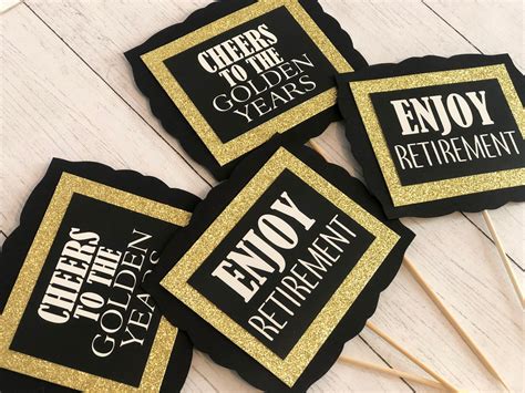 Combo Set Cheers Enjoy Retirement Party Table Decorations