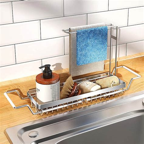 Retractable Sponge Drain Rack Kitchen Drain Rack Table Cloth Rag