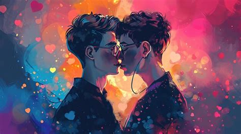 Premium Photo Gay Couple Love Valentines Background